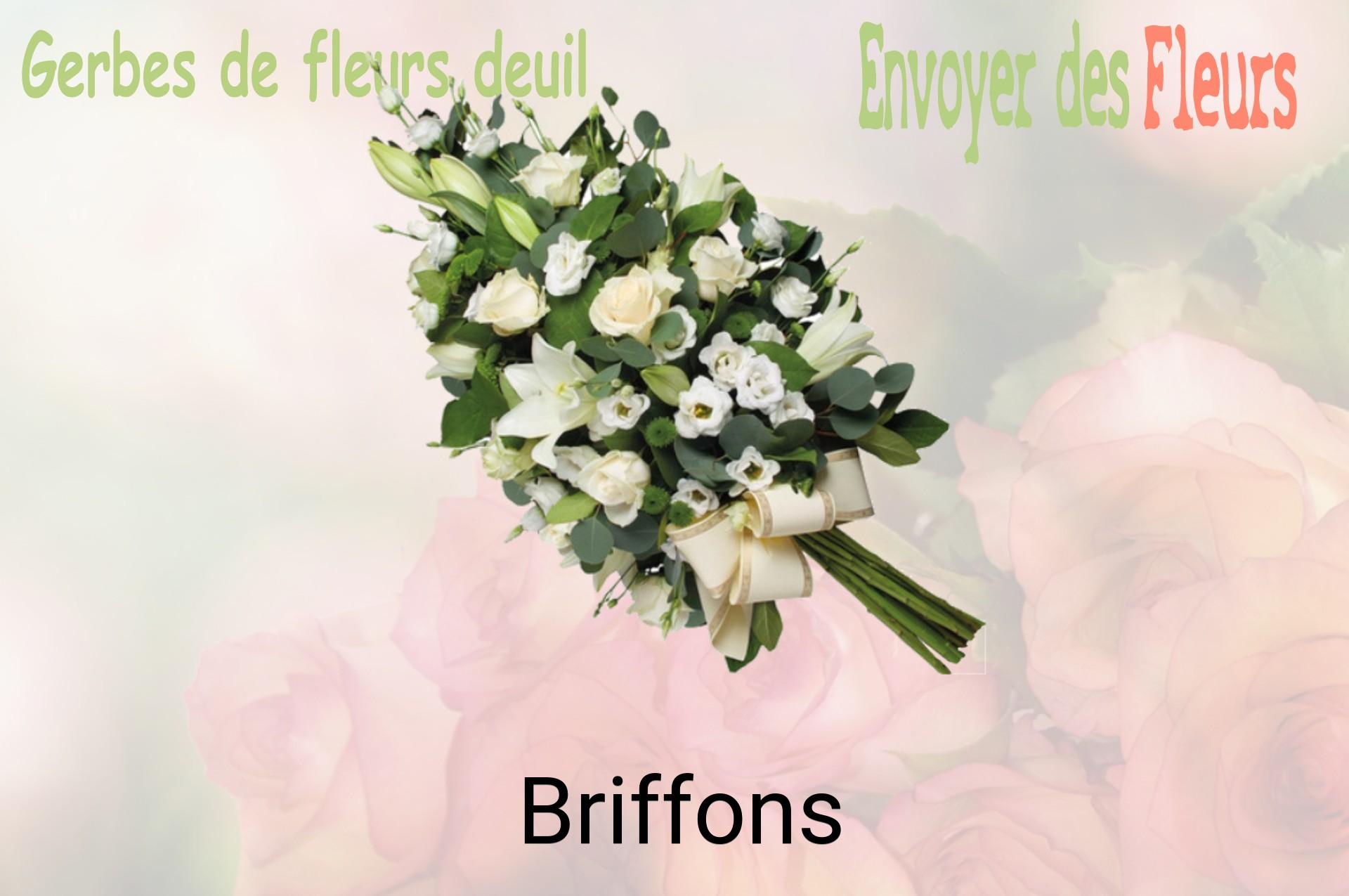 Gerbe de fleurs de deuil livrée à Briffons